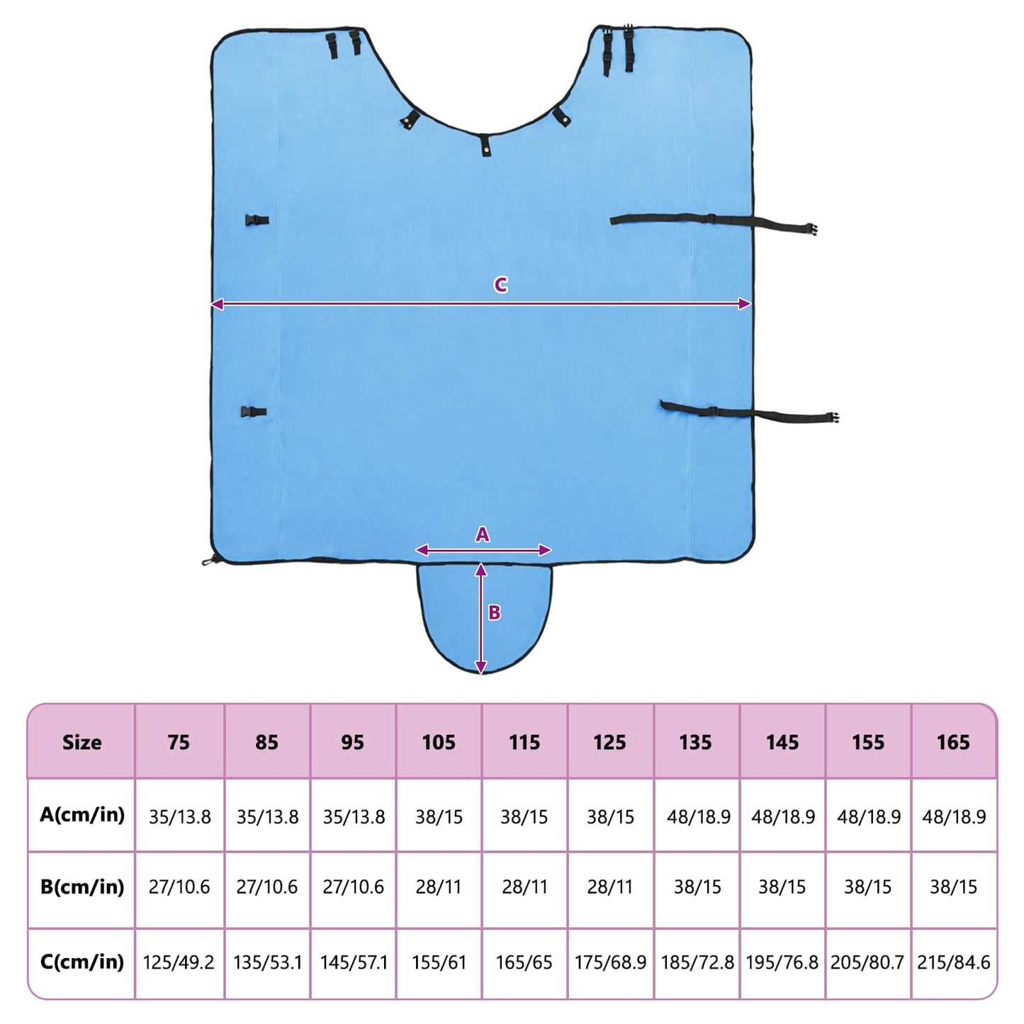 Pferdedecke Volles Aqua 145 cm Polyester-Fleece