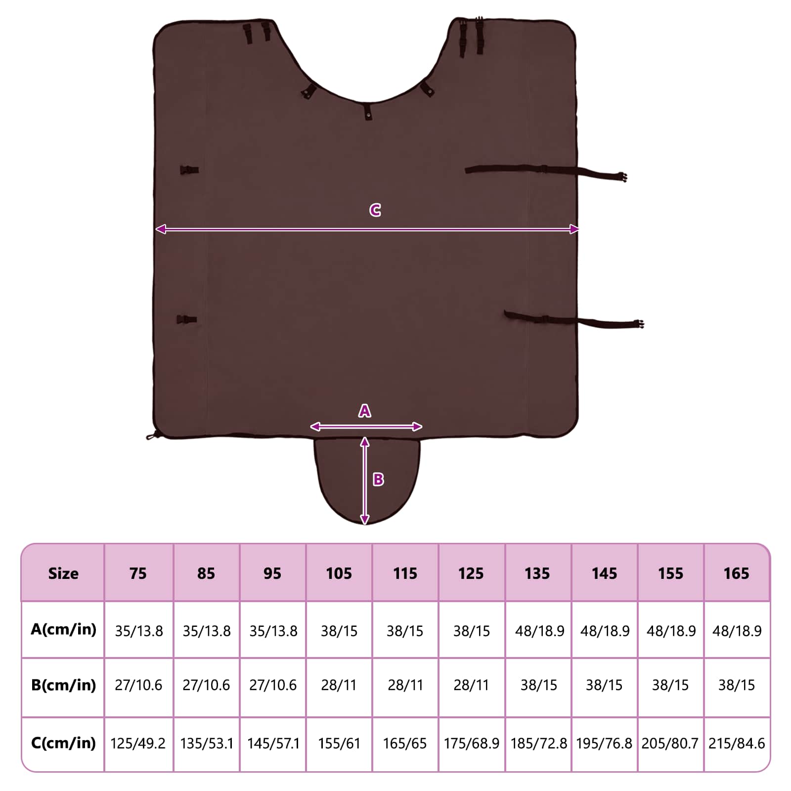 Pferdedecke Volles Dunkelbraun 135 cm Polyester-Fleece