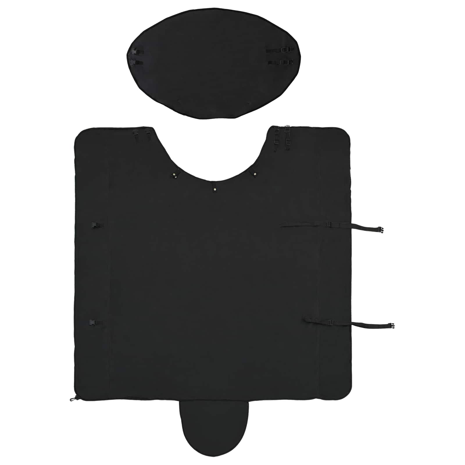 Pferdedecke Schwarz 135 cm Polyester-Fleece