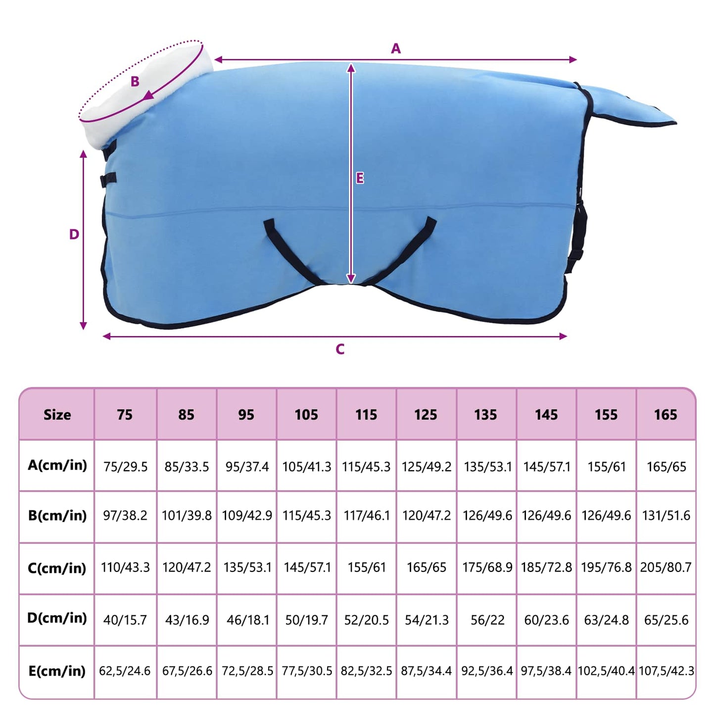 Pferdedecke Volles Aqua 145 cm Polarfleece