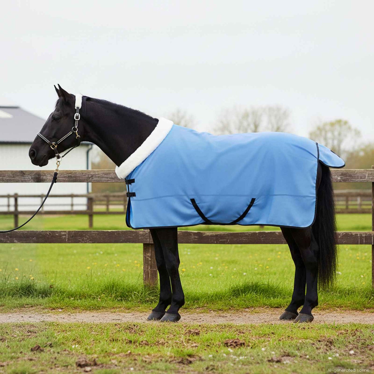 Pferdedecke Volles Aqua 155 cm Polarfleece