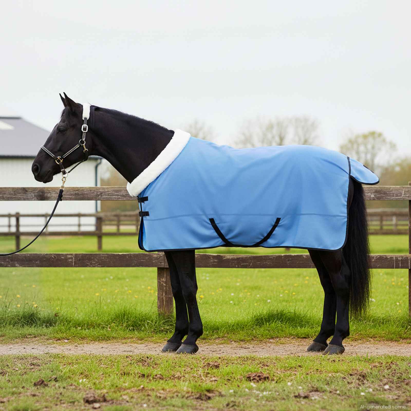 Pferdedecke Volles Aqua 155 cm Polarfleece