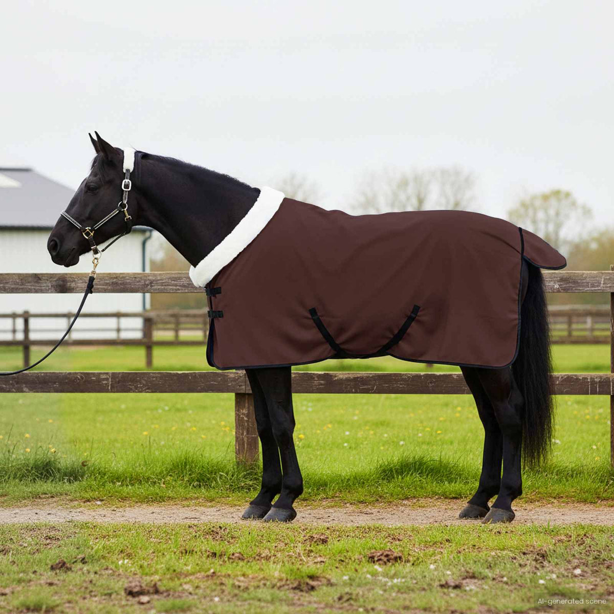 Pferdedecke Dunkelbraun 115 cm Polarfleece