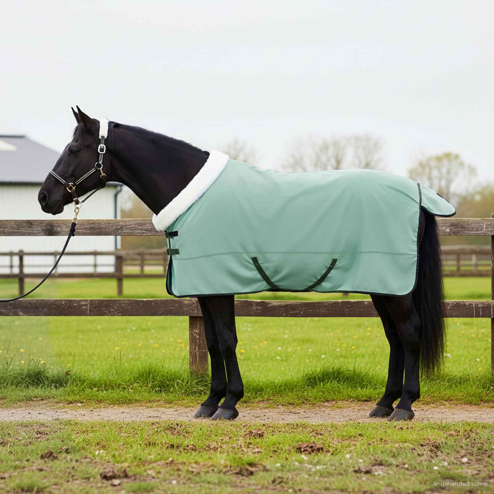 Pferdedecke Sondergrün 145 cm Polarfleece