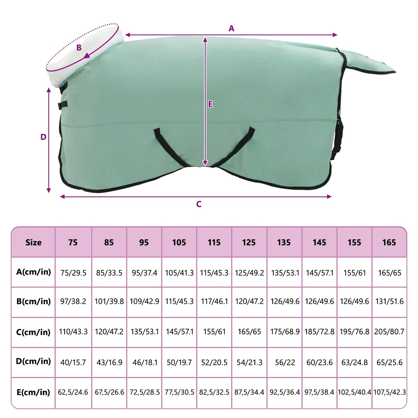 Pferdedecke Sondergrün 145 cm Polarfleece