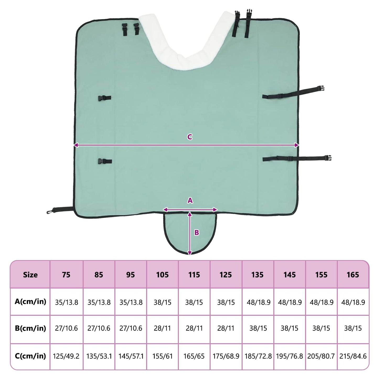 Pferdedecke Sondergrün 145 cm Polarfleece