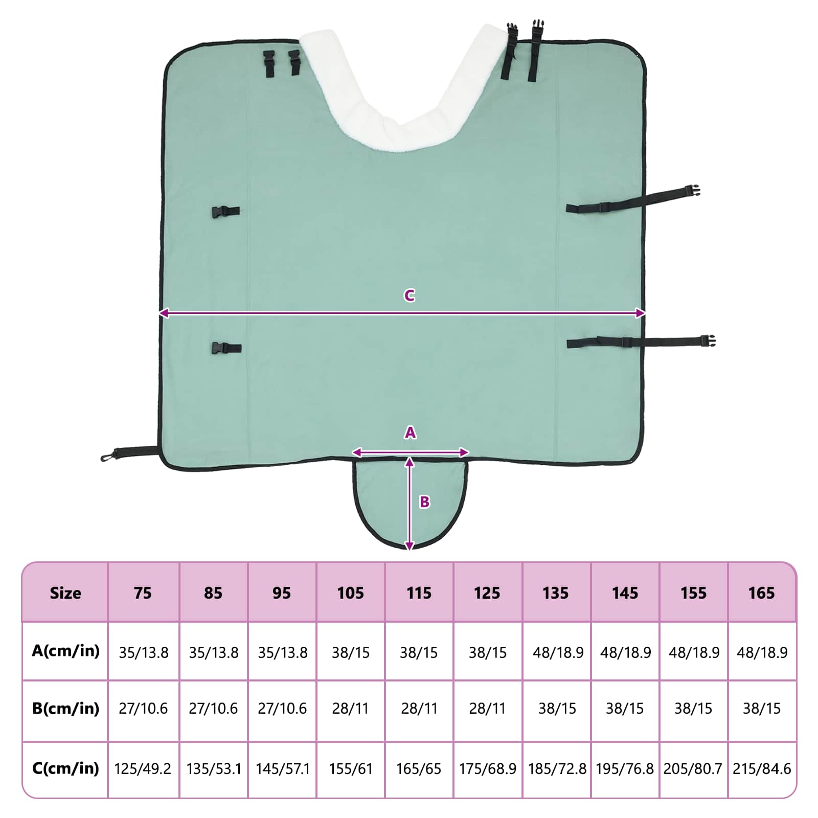 Pferdedecke Sondergrün 145 cm Polarfleece