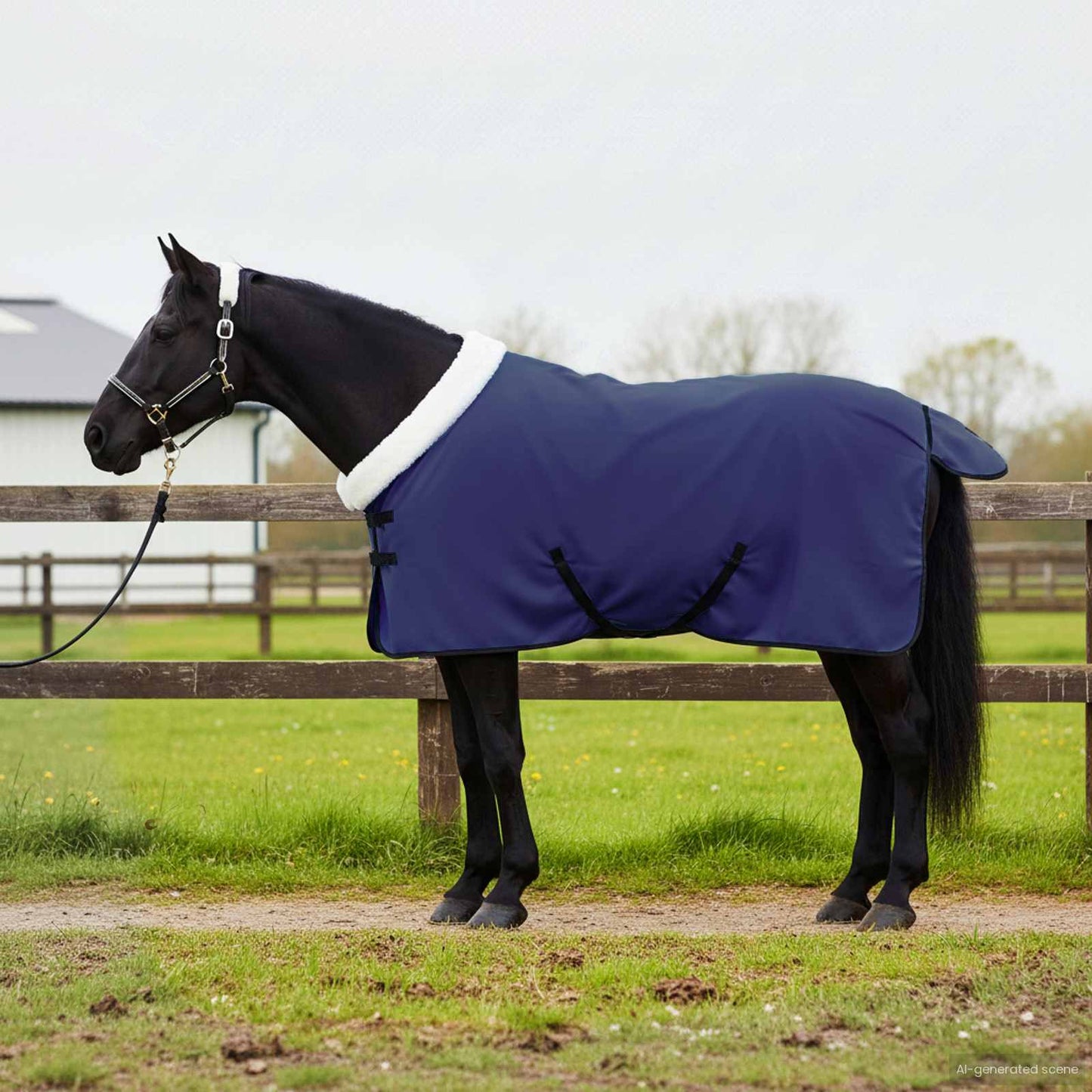 Pferdedecke Marineblau 105 cm Polarfleece