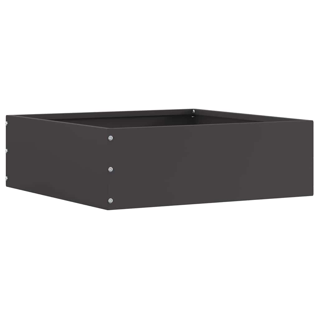 Rasenkante 40 x 40 x 13 cm Stahl Schwarz