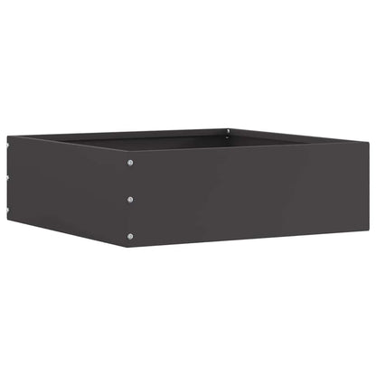 Rasenkante 40 x 40 x 13 cm Stahl Schwarz