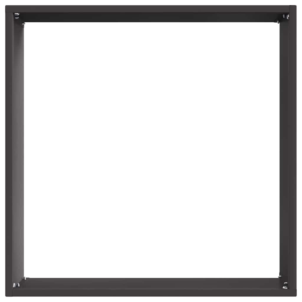 Rasenkante 40 x 40 x 13 cm Stahl Schwarz