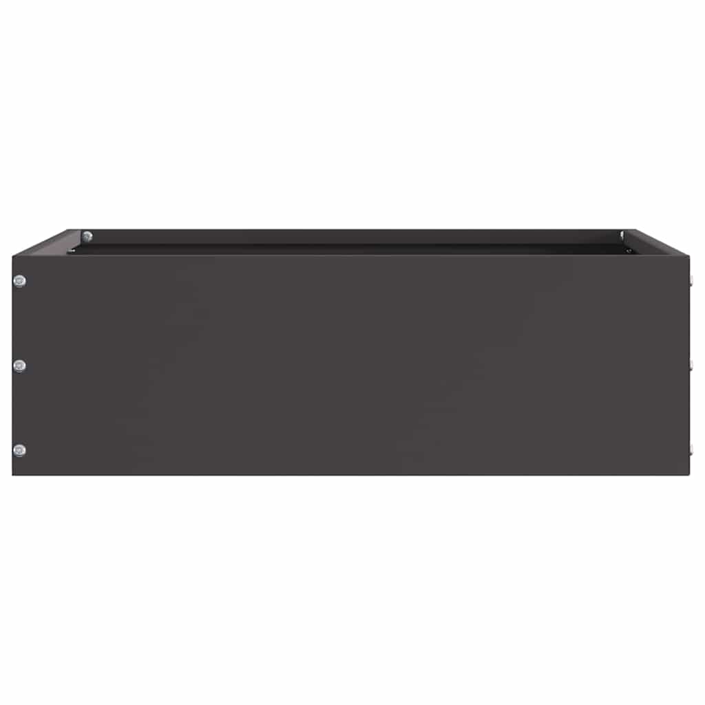 Rasenkante 6 stk. 40 x 40 x 13 cm Stahl Schwarz