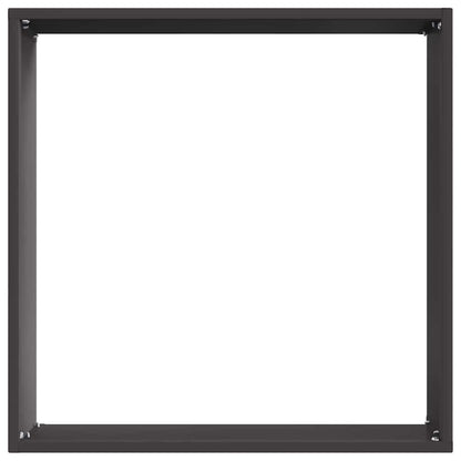 Rasenkante 6 stk. 40 x 40 x 13 cm Stahl Schwarz