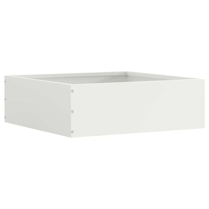 Rasenkante 40 x 40 x 13 cm Stahl Weiß