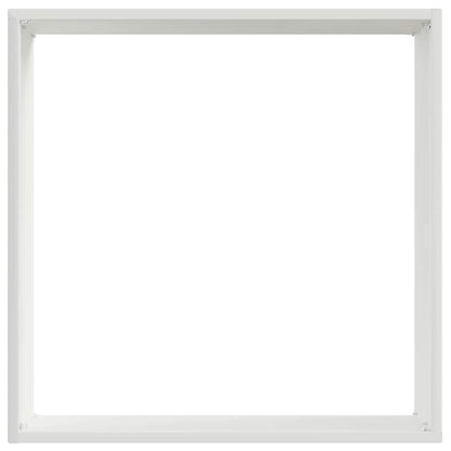 Rasenkante 40 x 40 x 13 cm Stahl Weiß
