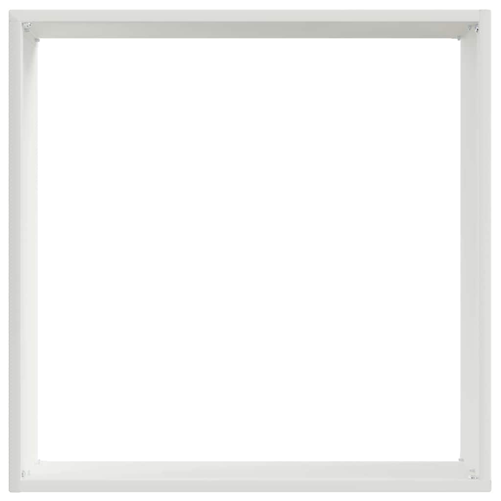 Rasenkante 6 stk. 40 x 40 x 13 cm Stahl Weiß