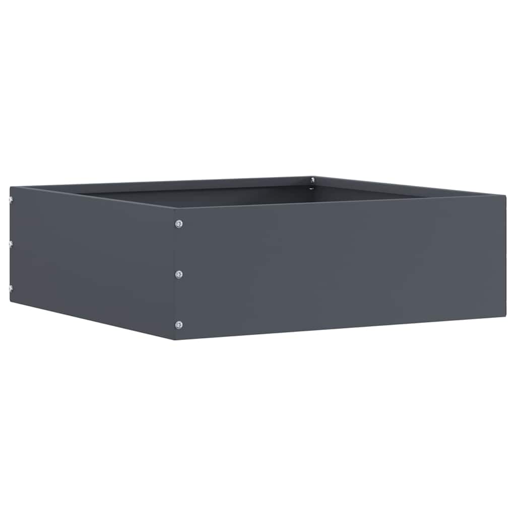 Rasenkante 40 x 40 x 13 cm Stahl Anthrazit
