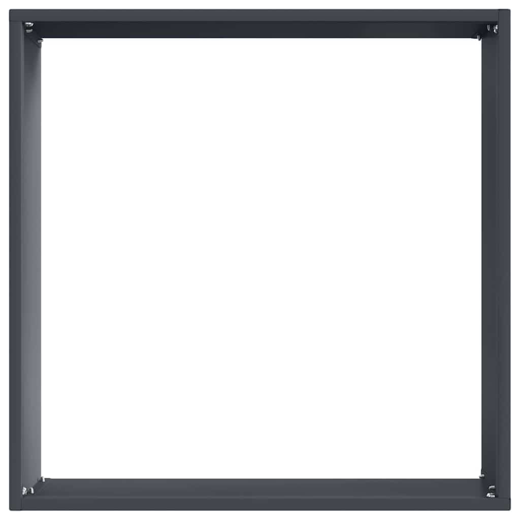 Rasenkante 40 x 40 x 13 cm Stahl Anthrazit