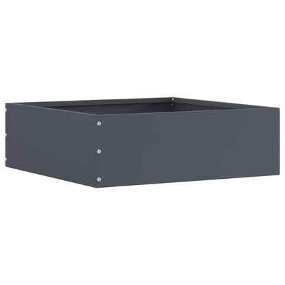 Rasenkante 6 stk. 40 x 40 x 13 cm Stahl Anthrazit