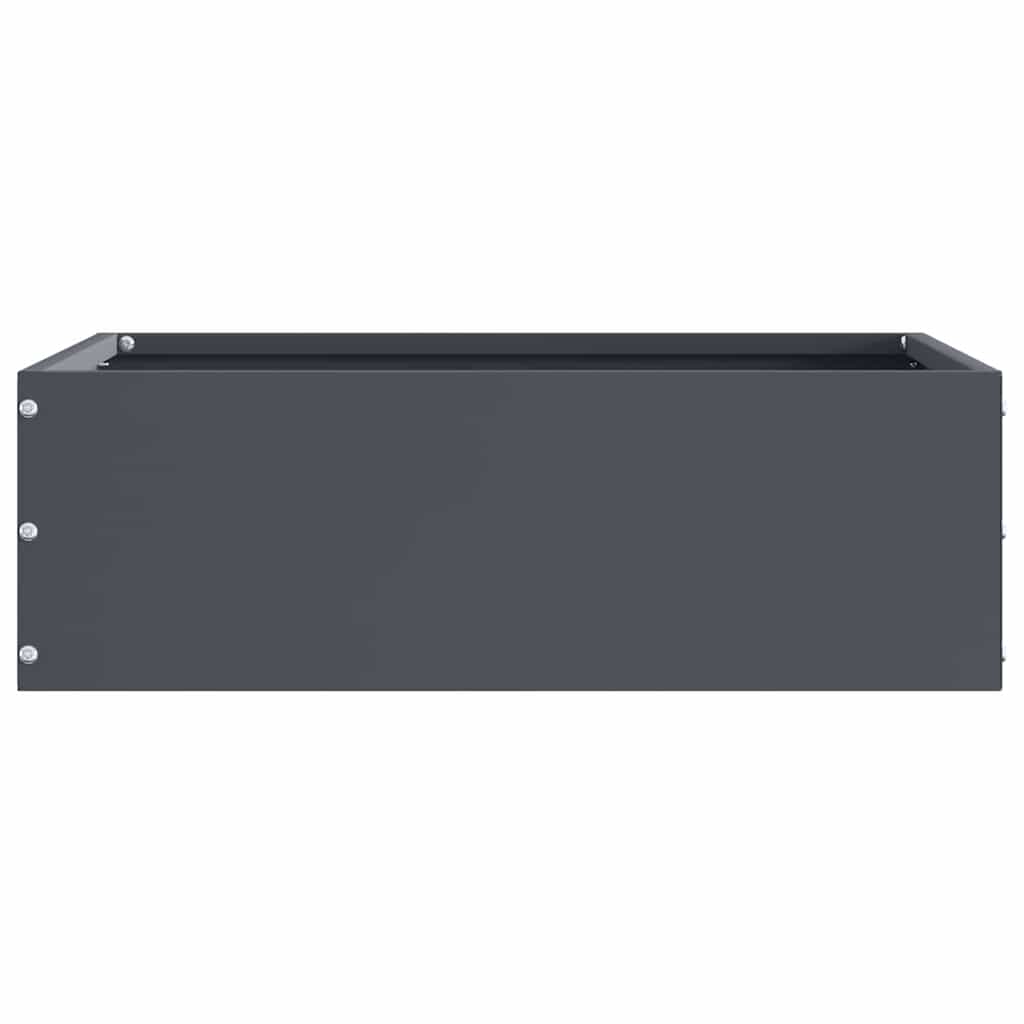 Rasenkante 6 stk. 40 x 40 x 13 cm Stahl Anthrazit