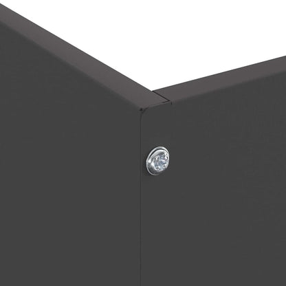 Rasenkante 50 x 50 x 13 cm Stahl Schwarz