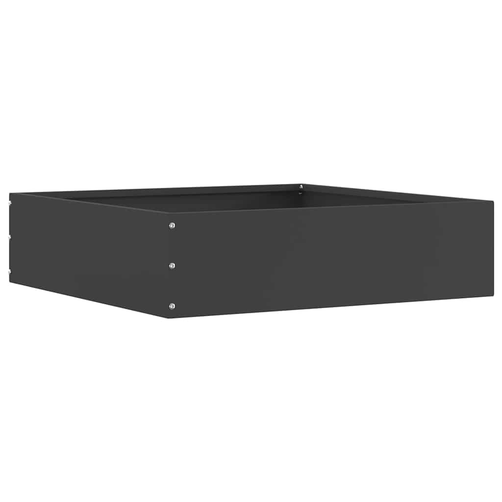 Rasenkante 50 x 50 x 13 cm Stahl Schwarz