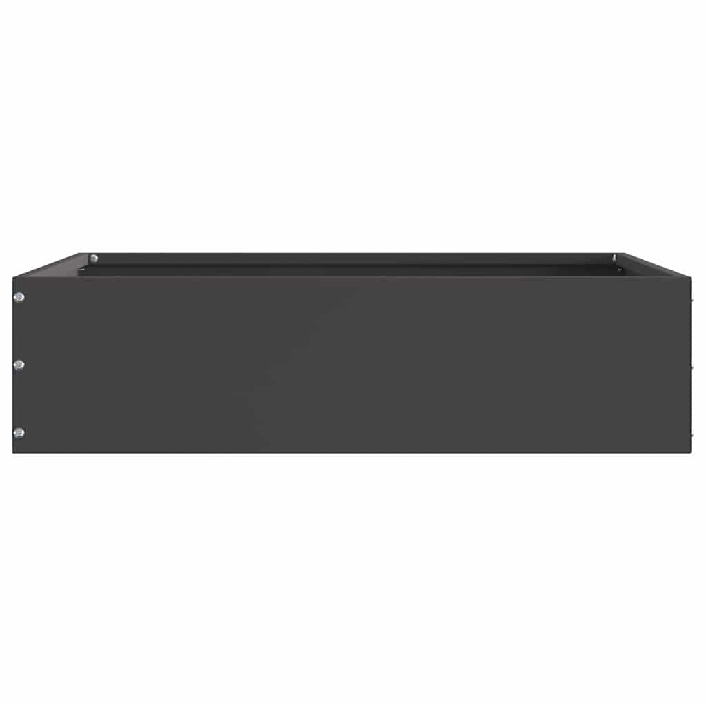 Rasenkante 50 x 50 x 13 cm Stahl Schwarz