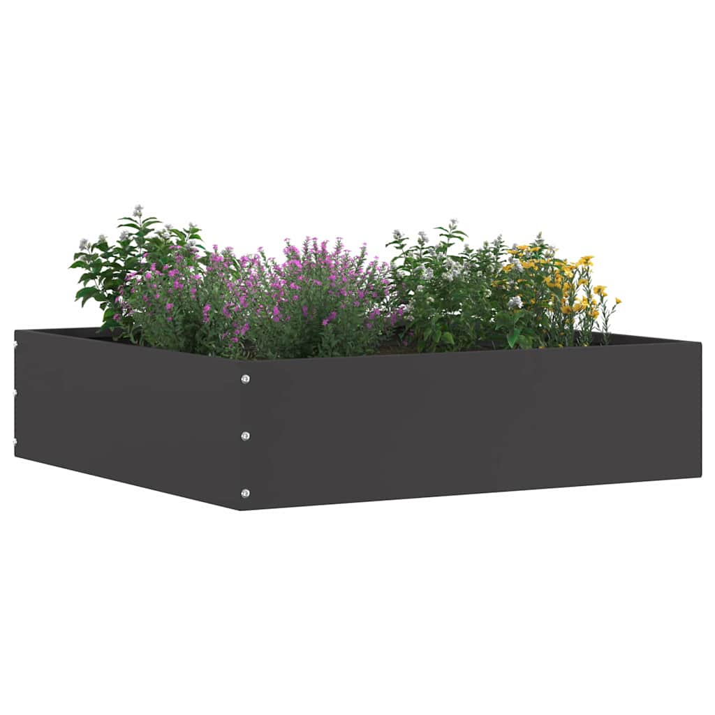 Rasenkante 50 x 50 x 13 cm Stahl Schwarz
