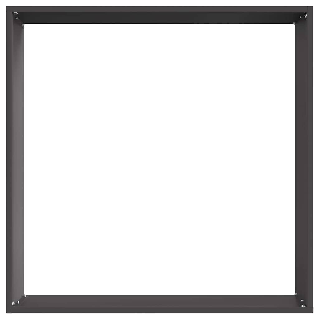 Rasenkante 50 x 50 x 13 cm Stahl Schwarz