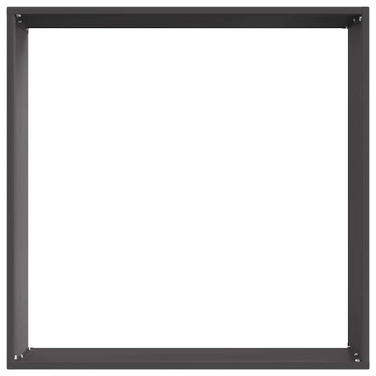 Rasenkante 50 x 50 x 13 cm Stahl Schwarz