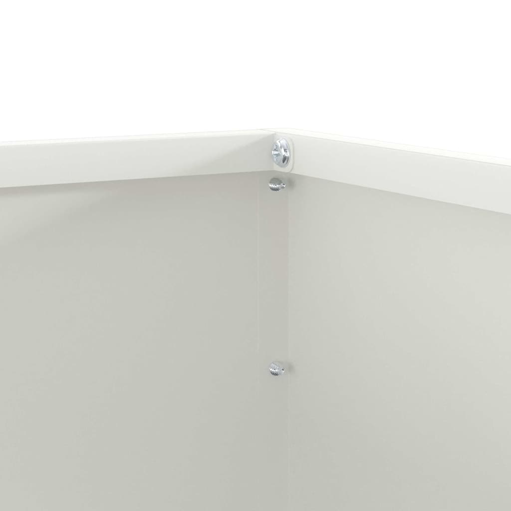 Rasenkante 50 x 50 x 13 cm Stahl Weiß