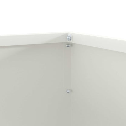 Rasenkante 50 x 50 x 13 cm Stahl Weiß