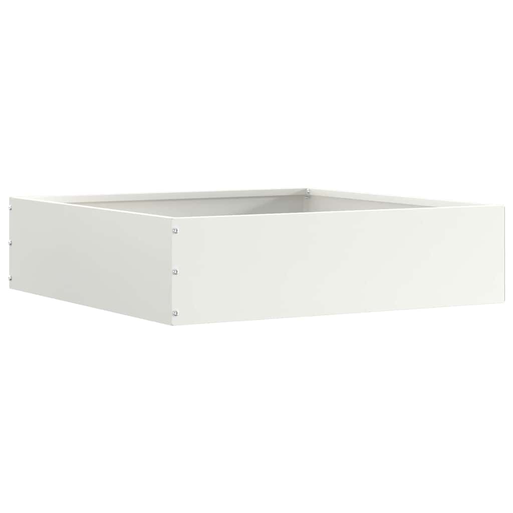 Rasenkante 50 x 50 x 13 cm Stahl Weiß