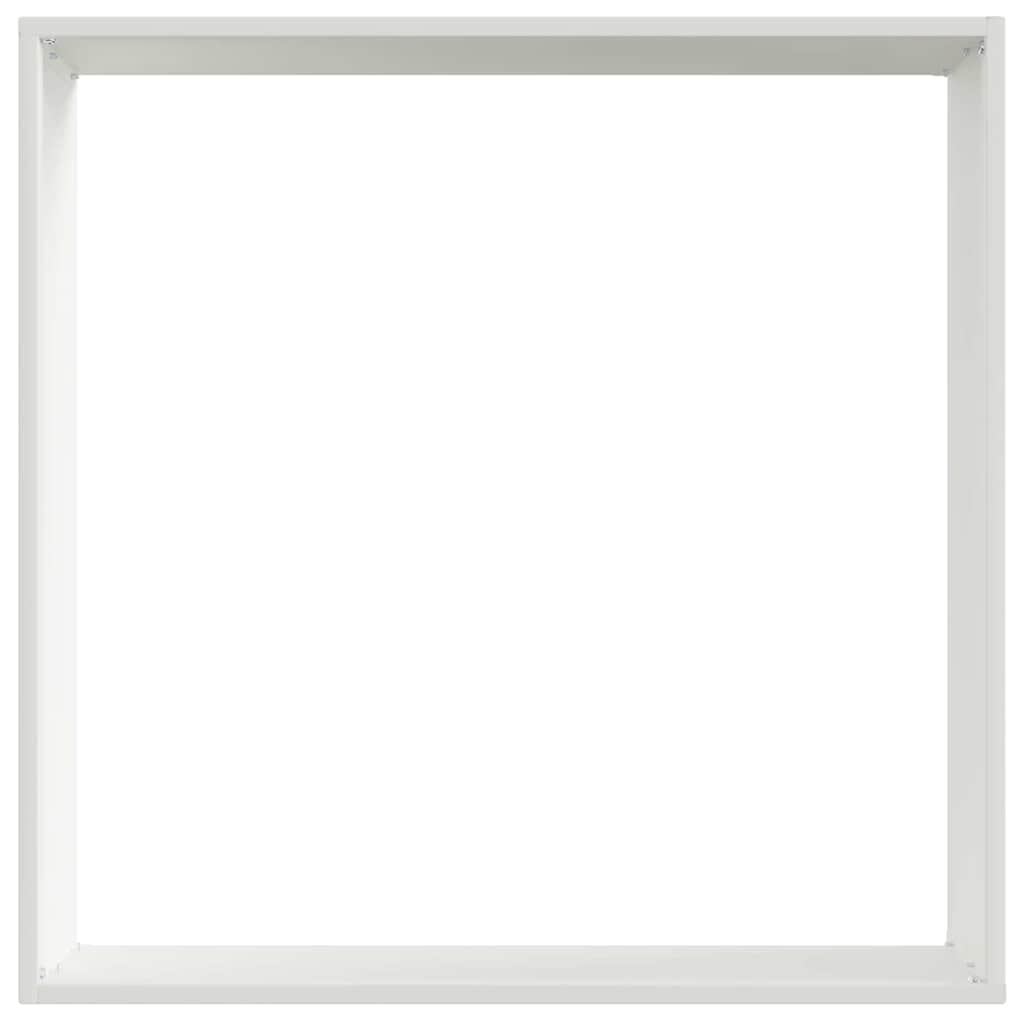 Rasenkante 50 x 50 x 13 cm Stahl Weiß