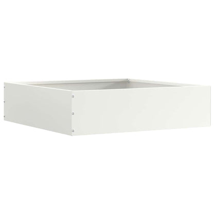 Rasenkante 6 stk. 50 x 50 x 13 cm Stahl Weiß