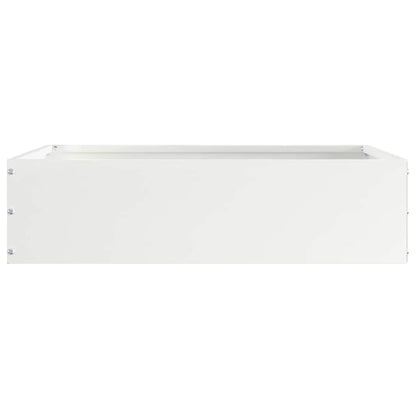 Rasenkante 6 stk. 50 x 50 x 13 cm Stahl Weiß