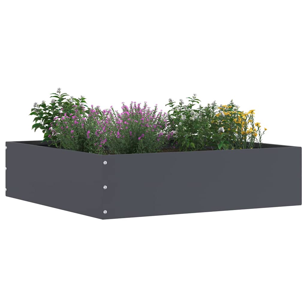 Rasenkante 50 x 50 x 13 cm Stahl Anthrazit