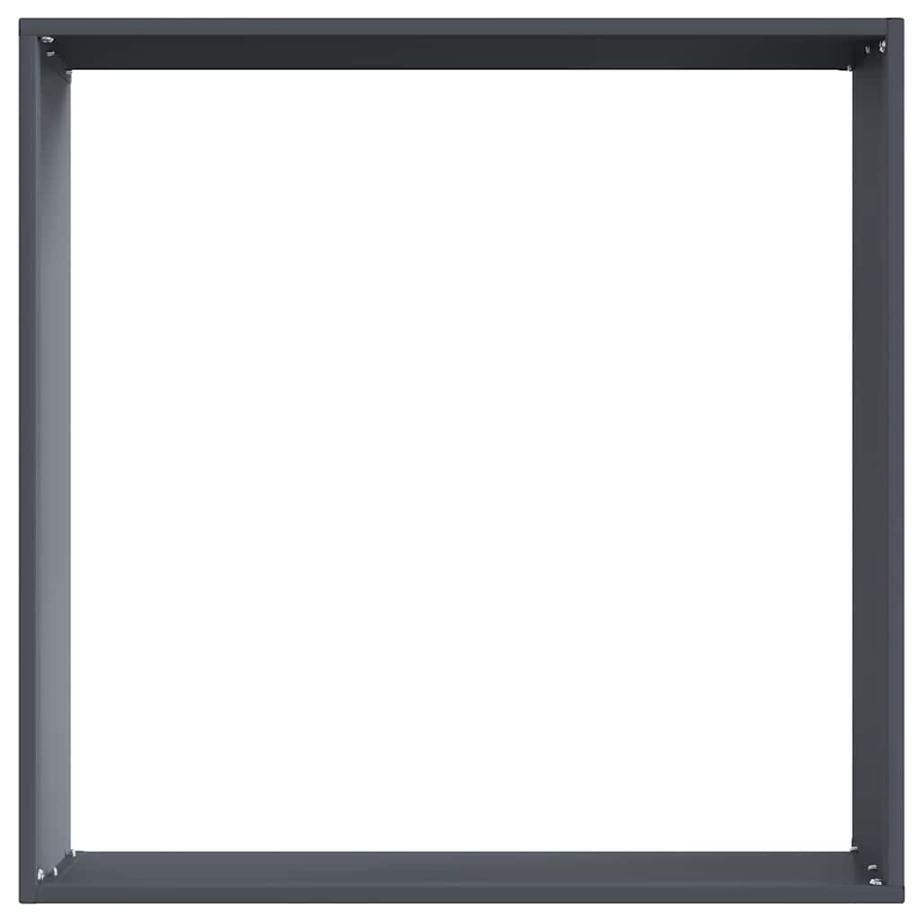Rasenkante 50 x 50 x 13 cm Stahl Anthrazit