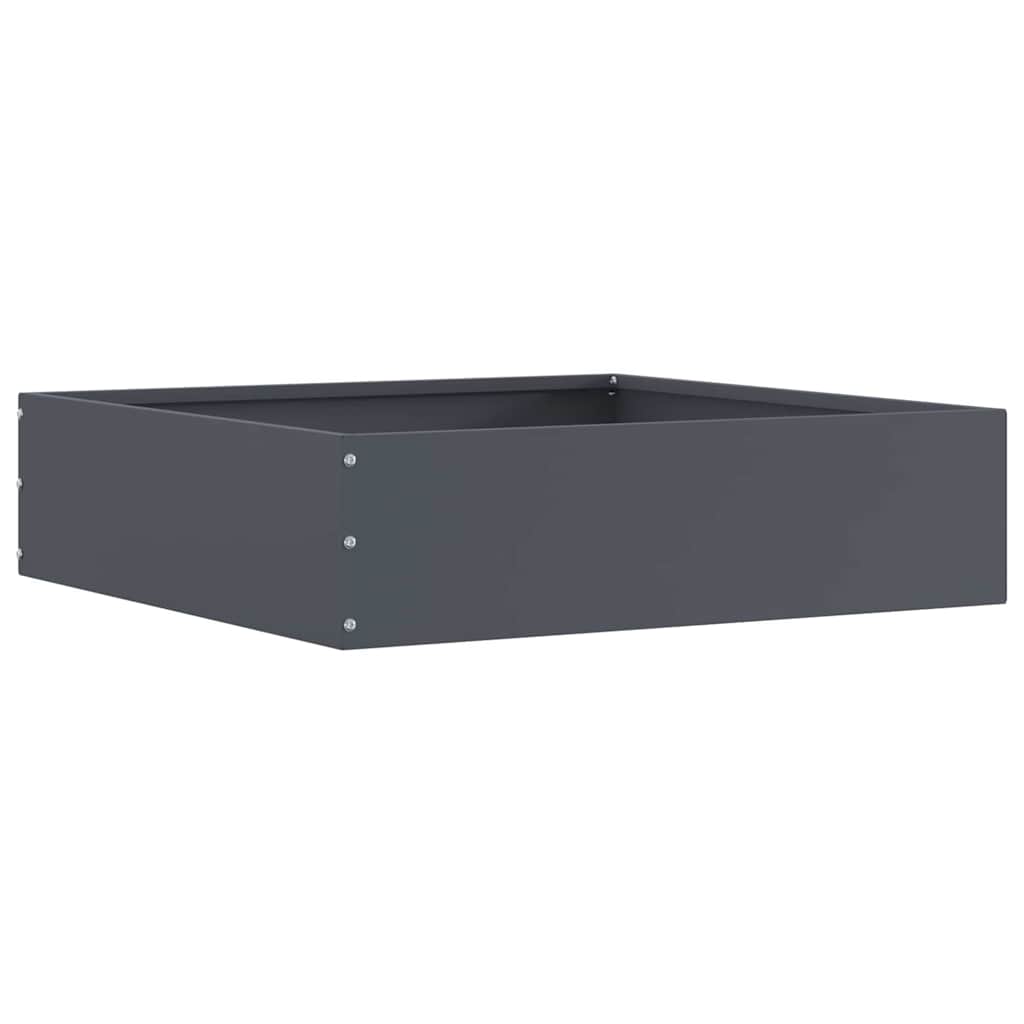 Rasenkante 6 stk. 50 x 50 x 13 cm Stahl Anthrazit