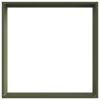 Rasenkante 6 stk. 50 x 50 x 13 cm Stahl Olivgrün