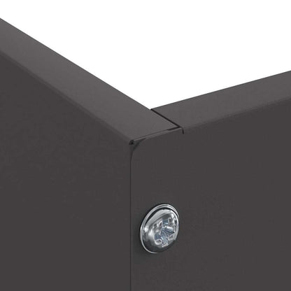 Rasenkante 60 x 60 x 13 cm Stahl Schwarz