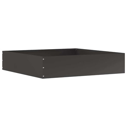 Rasenkante 60 x 60 x 13 cm Stahl Schwarz