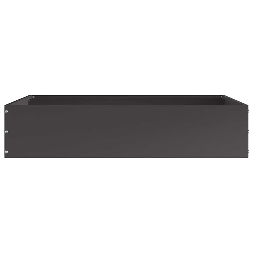 Rasenkante 60 x 60 x 13 cm Stahl Schwarz