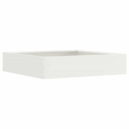 Rasenkante 60 x 60 x 13 cm Stahl Weiß