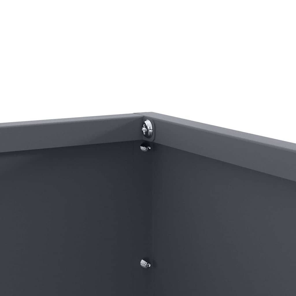 Rasenkante 60 x 60 x 13 cm Stahl Anthrazit