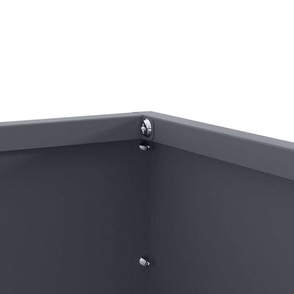Rasenkante 60 x 60 x 13 cm Stahl Anthrazit