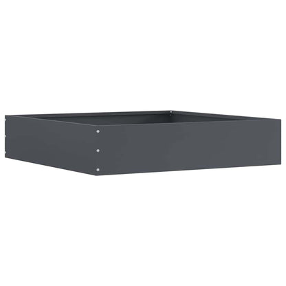 Rasenkante 60 x 60 x 13 cm Stahl Anthrazit