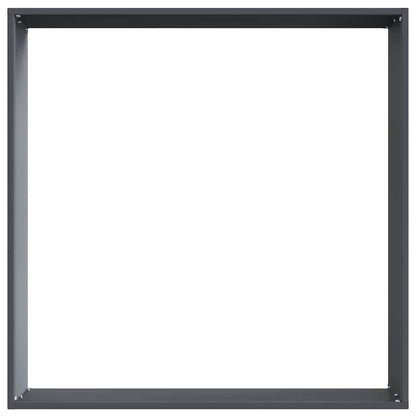Rasenkante 60 x 60 x 13 cm Stahl Anthrazit