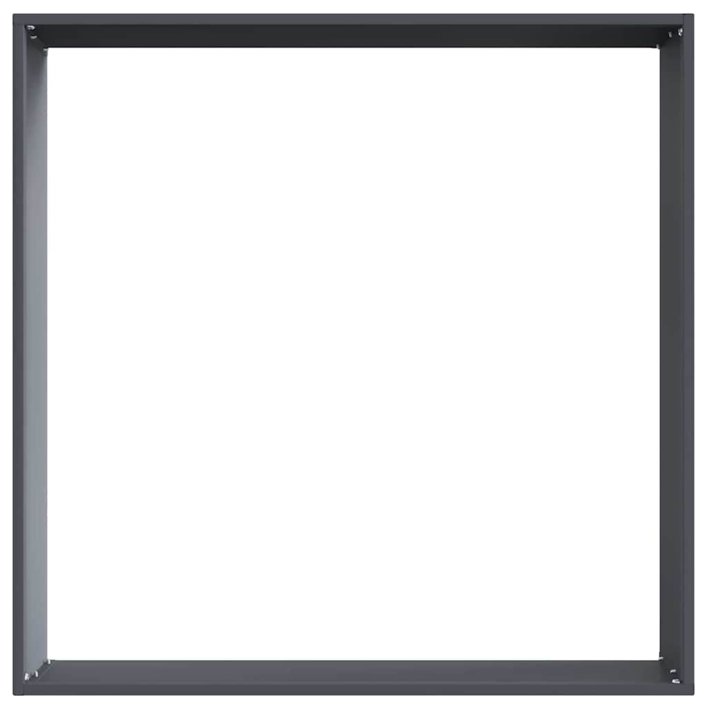 Rasenkante 6 stk. 60 x 60 x 13 cm Stahl Anthrazit