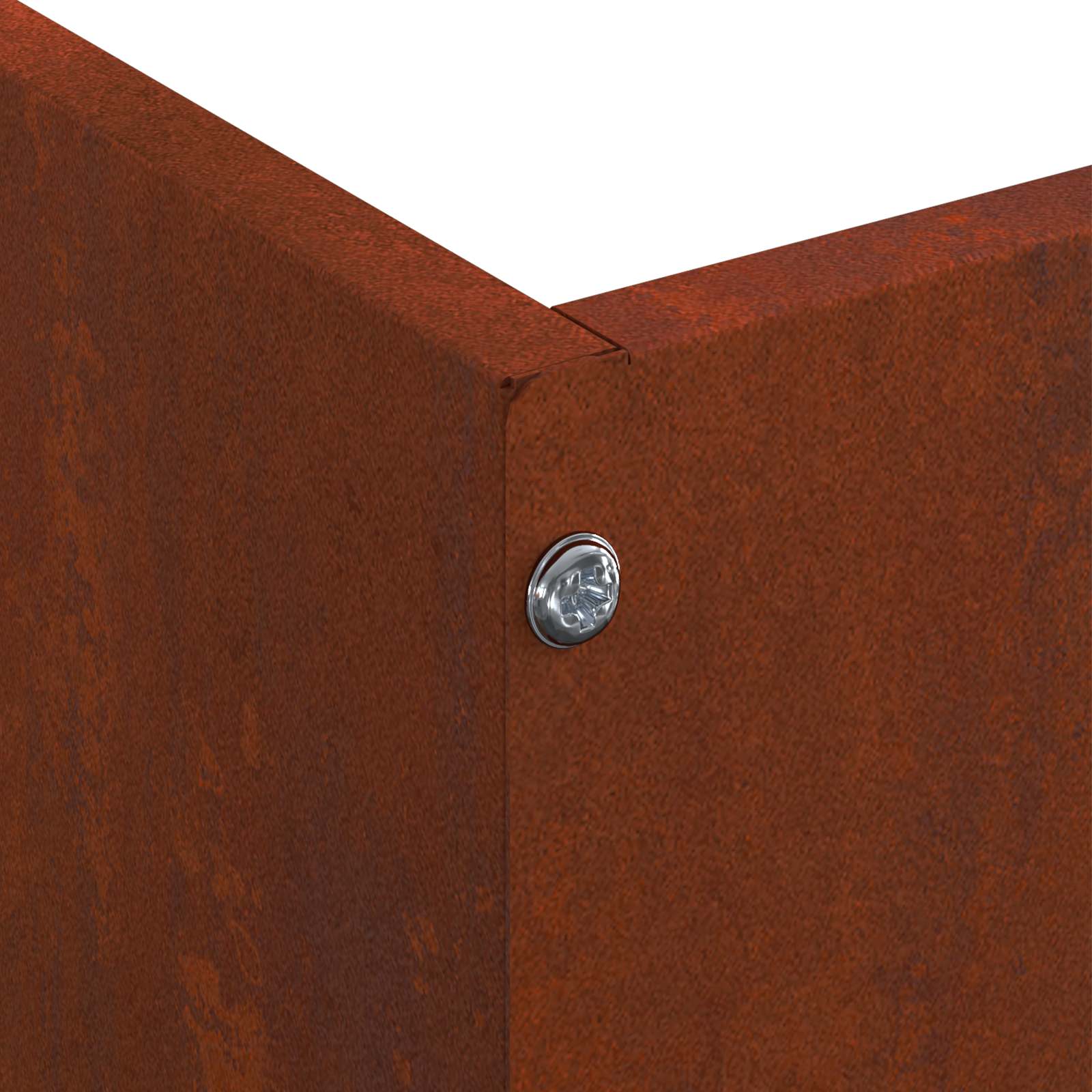 Rasenkante 60 x 60 x 13 cm Rostoptik